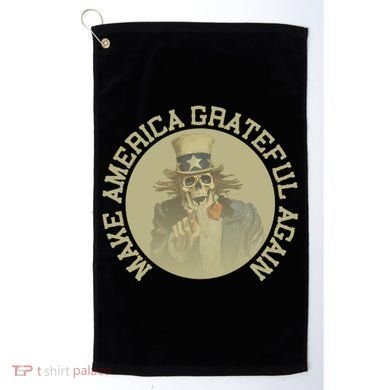 Make America Grateful Again Retro Uncle Sam Funny Golf Towel