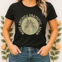Make America Grateful Again Retro Uncle Sam Funny Women's T-Shirt thumb 2