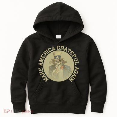 Make America Grateful Again Retro Uncle Sam Funny Kids Hoodie