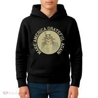 Make America Grateful Again Retro Uncle Sam Funny Kids Hoodie thumb 4