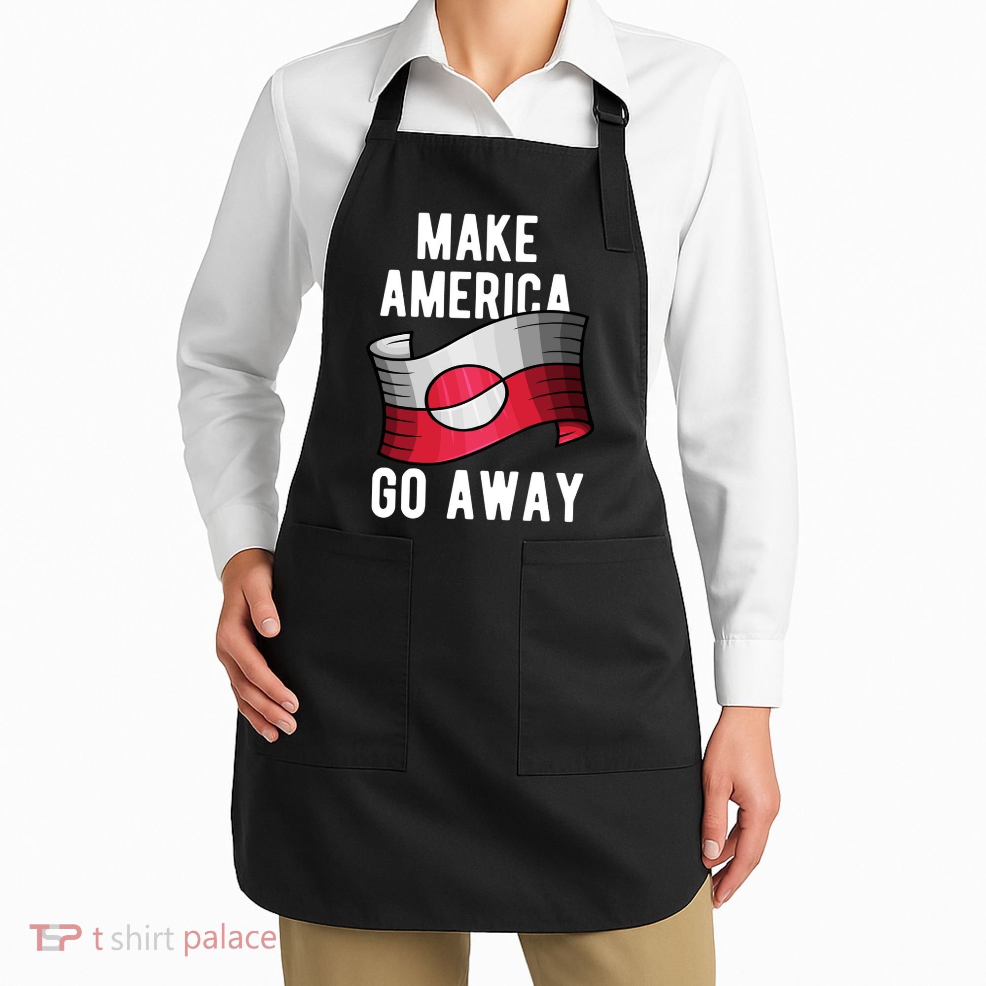 Make America Go Away MAGA Greenland Flag Apron