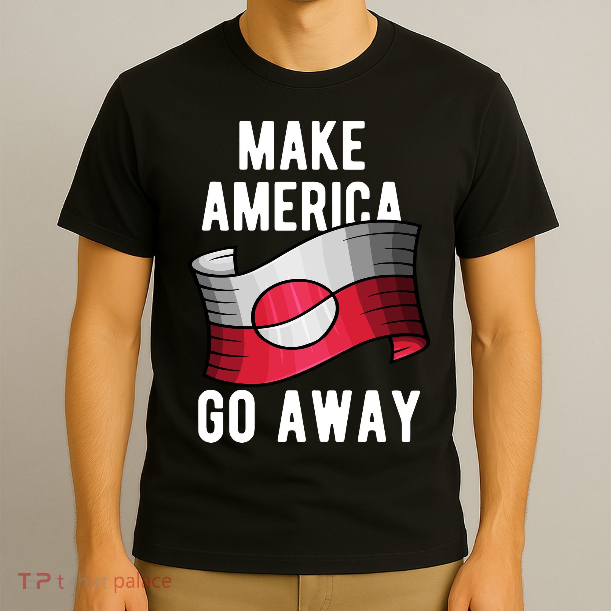Make America Go Away MAGA Greenland Flag T-Shirt