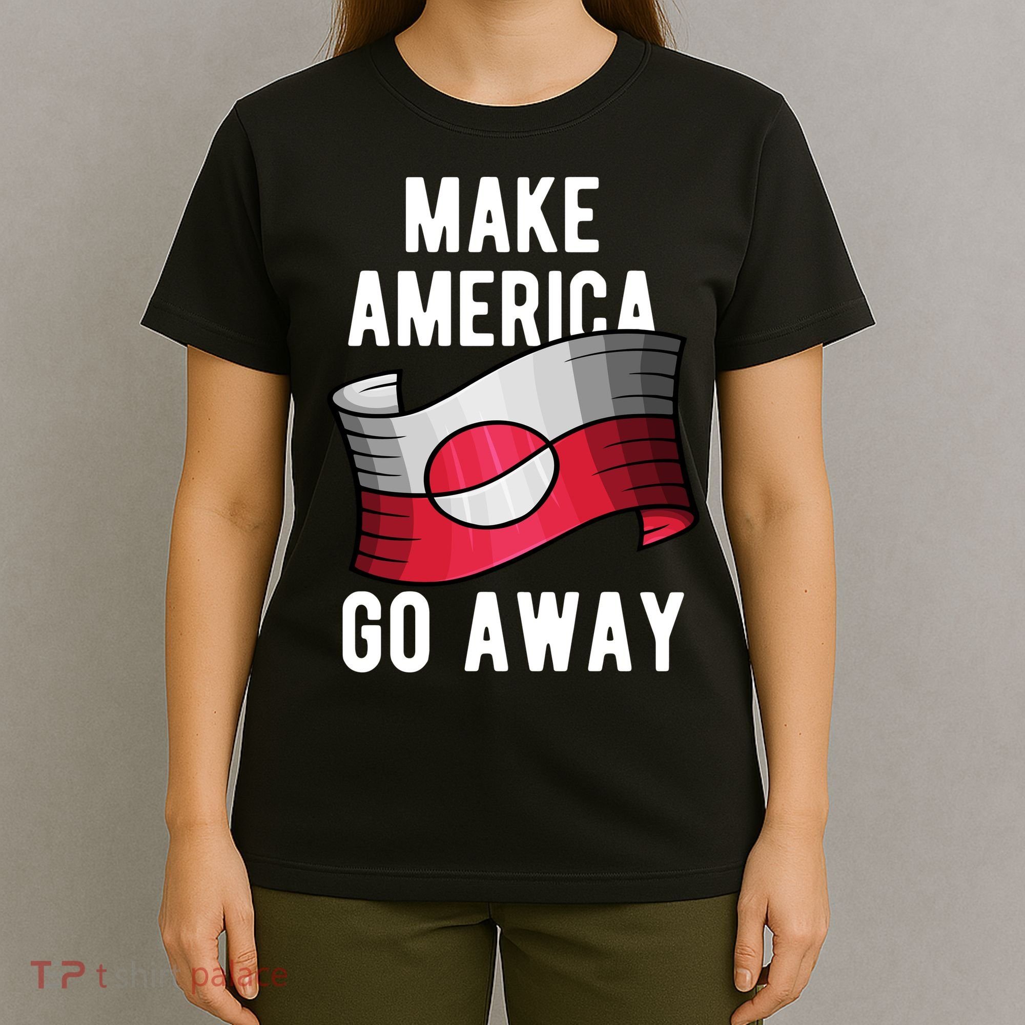 Make America Go Away MAGA Greenland Flag T-Shirt