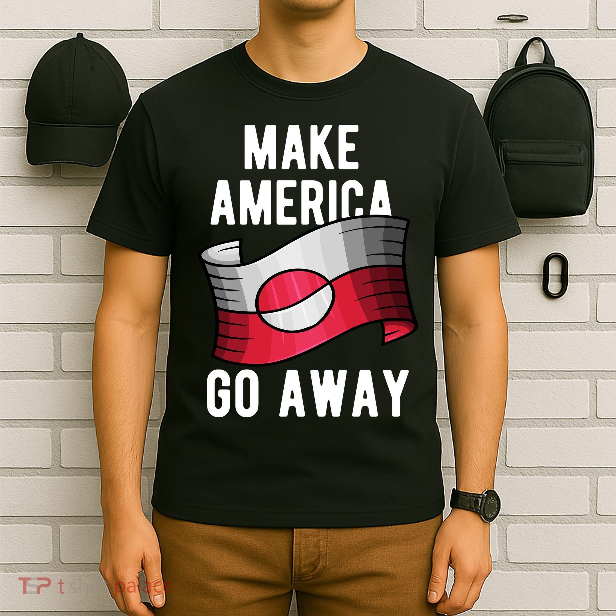 Make America Go Away MAGA Greenland Flag T-Shirt
