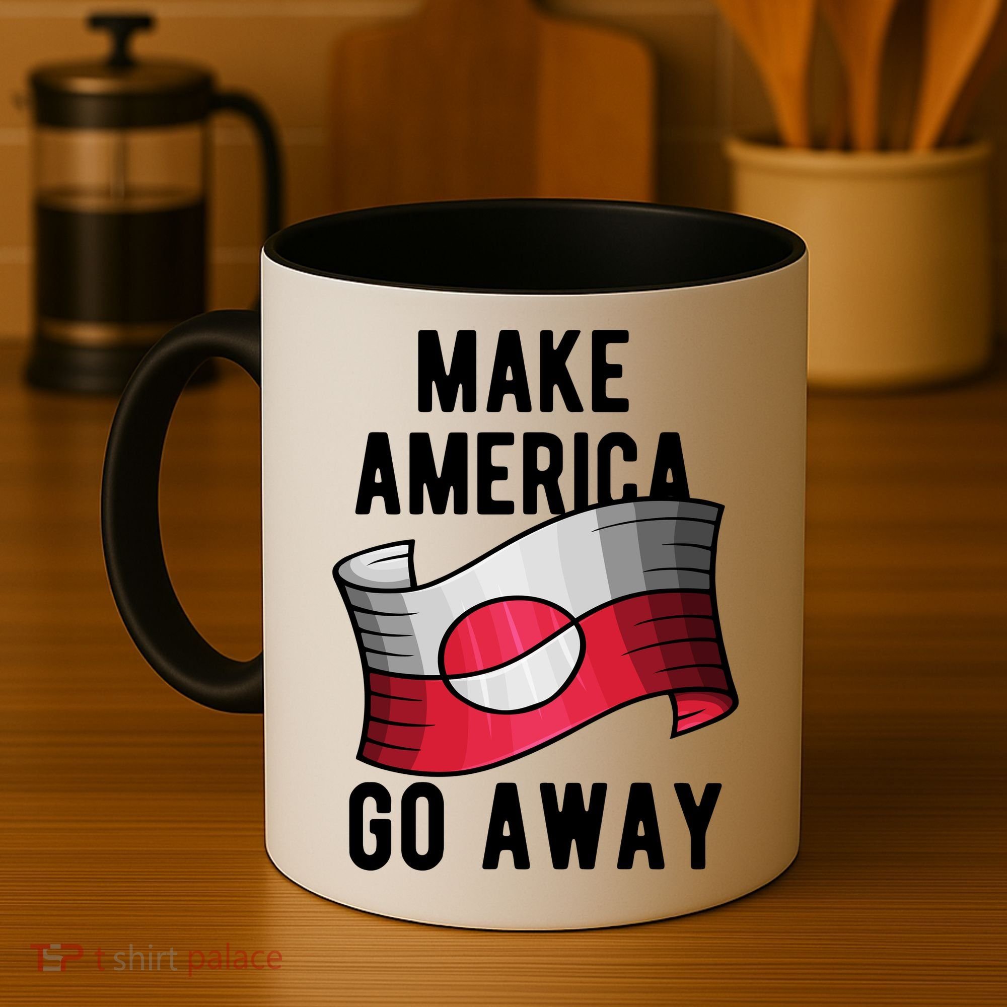 Make America Go Away MAGA Greenland Flag Coffee Mug