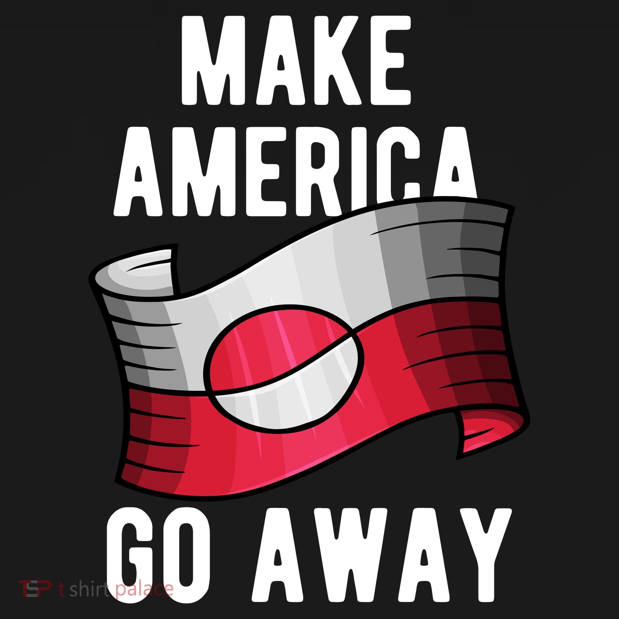 Make America Go Away MAGA Greenland Flag Women's Hoodie