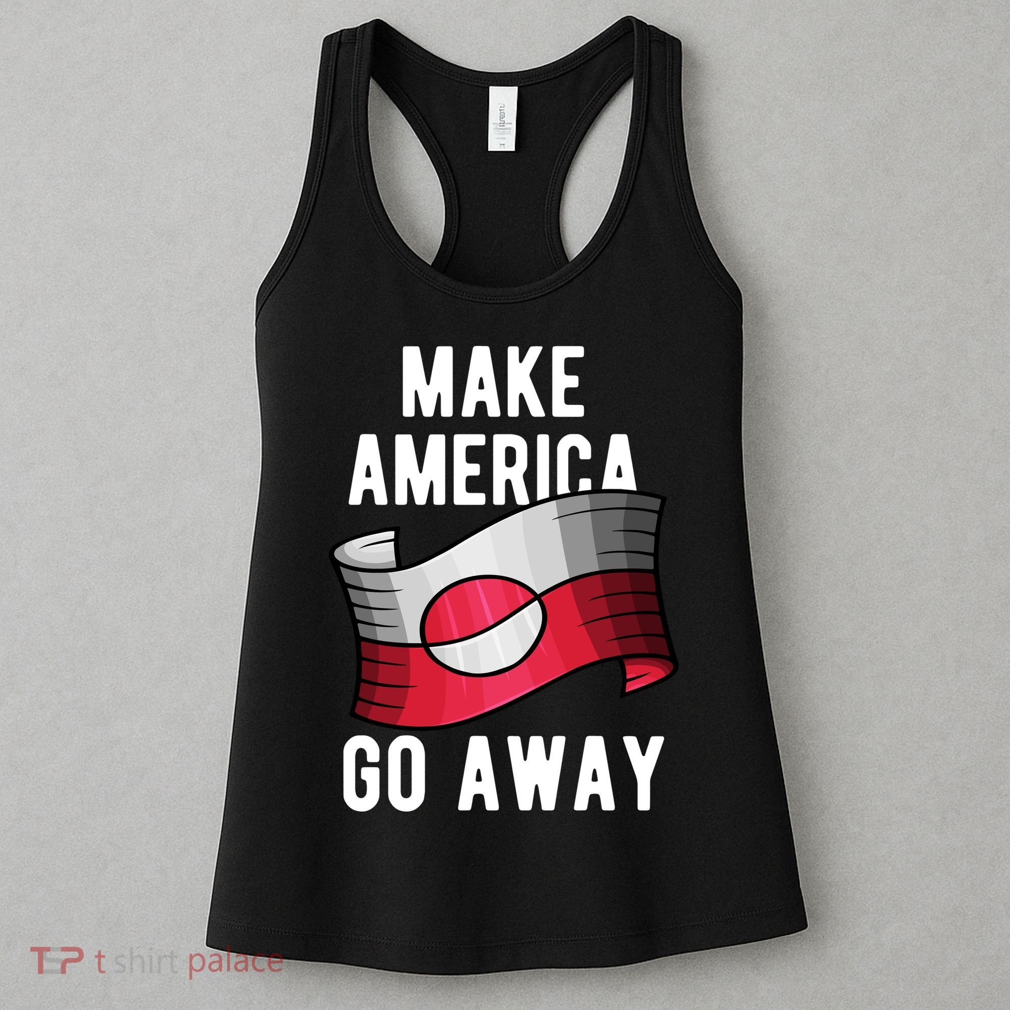 Make America Go Away MAGA Greenland Flag Women's Tank Top