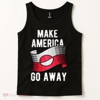 Make America Go Away MAGA Greenland Flag Tank Top thumb 2
