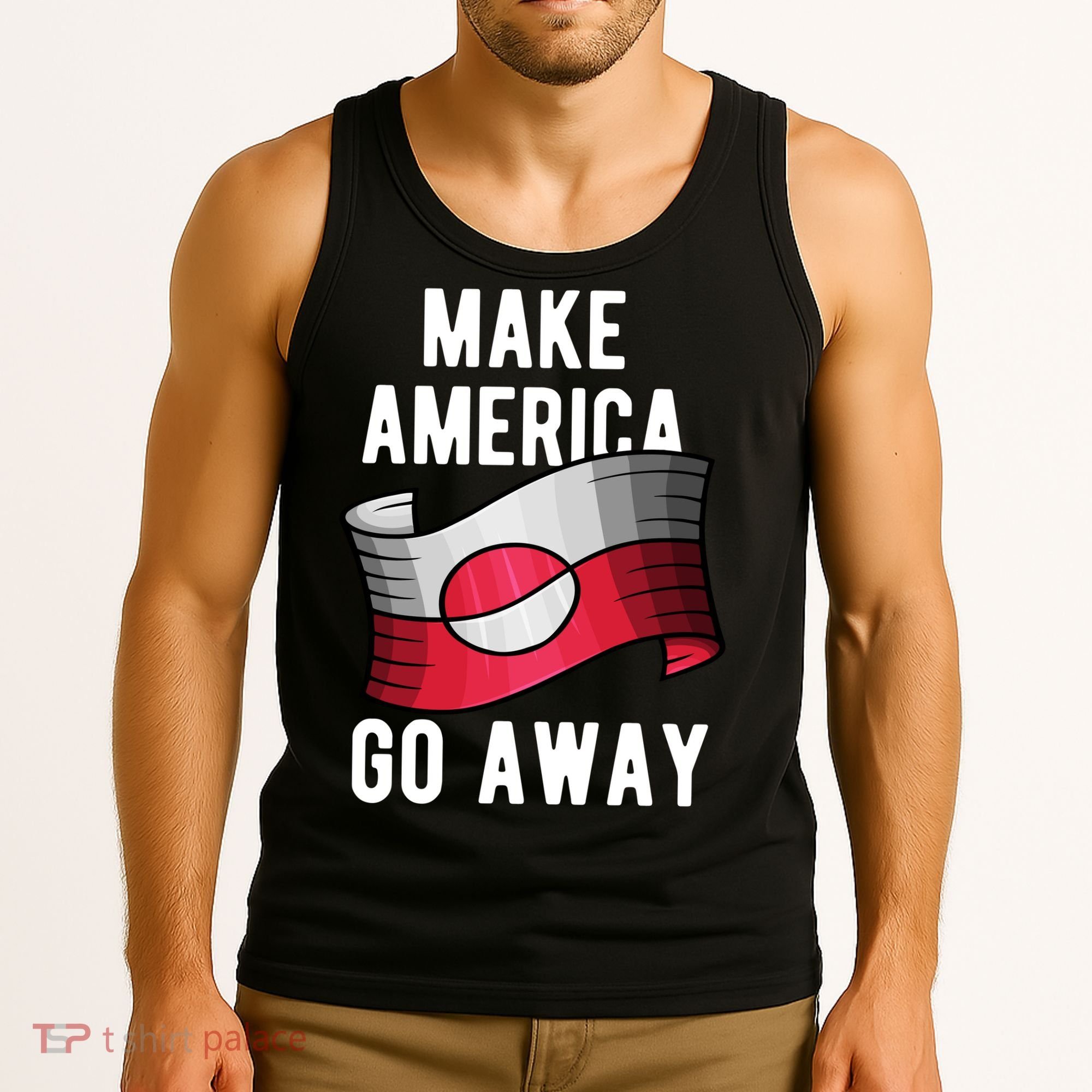 Make America Go Away MAGA Greenland Flag Tank Top
