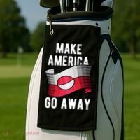 Make America Go Away MAGA Greenland Flag Golf Towel thumb 2