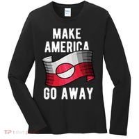 Make America Go Away MAGA Greenland Flag Women's Long Sleeve Shirt thumb 0