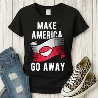 Make America Go Away MAGA Greenland Flag Women's T-Shirt thumb 3