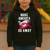 Make America Go Away MAGA Greenland Flag Kids Hoodie thumb 3