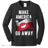Make America Go Away MAGA Greenland Flag Kids Long Sleeve Shirt thumb 0