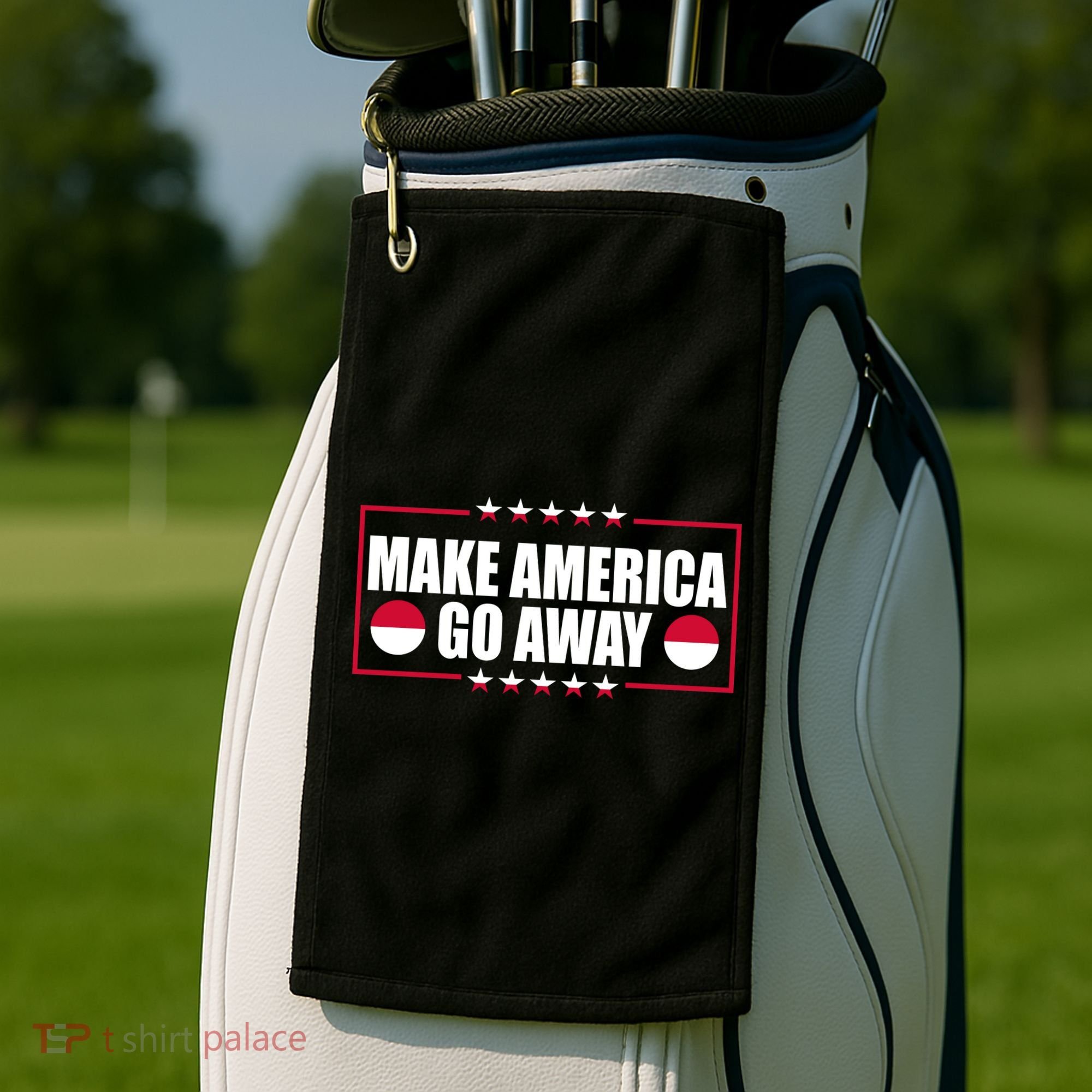 Make America Go Away MAGA Support Greenland Golf Towel