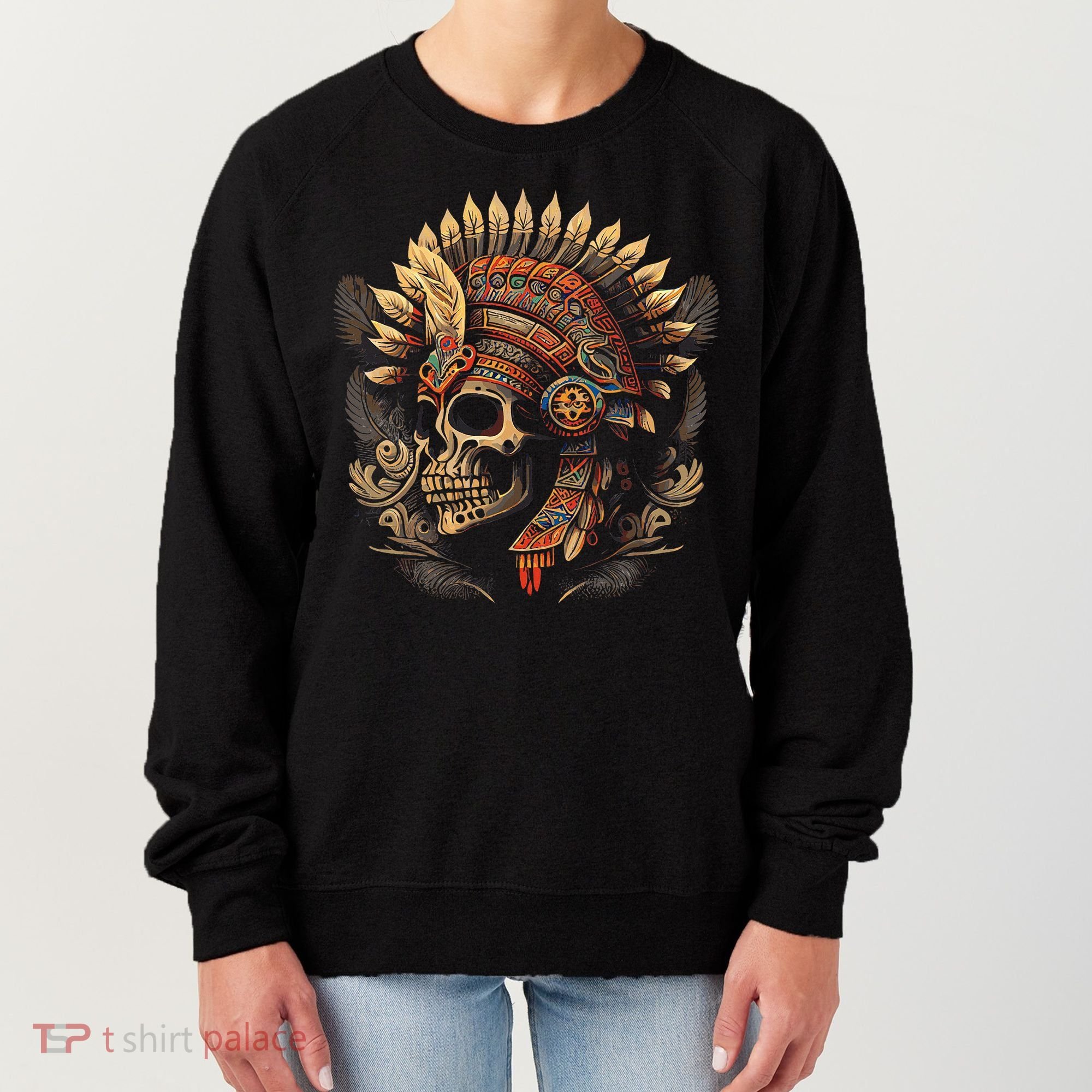Mictlantecuhtli Aztec God Of Death Skull Women's Sweatshirt