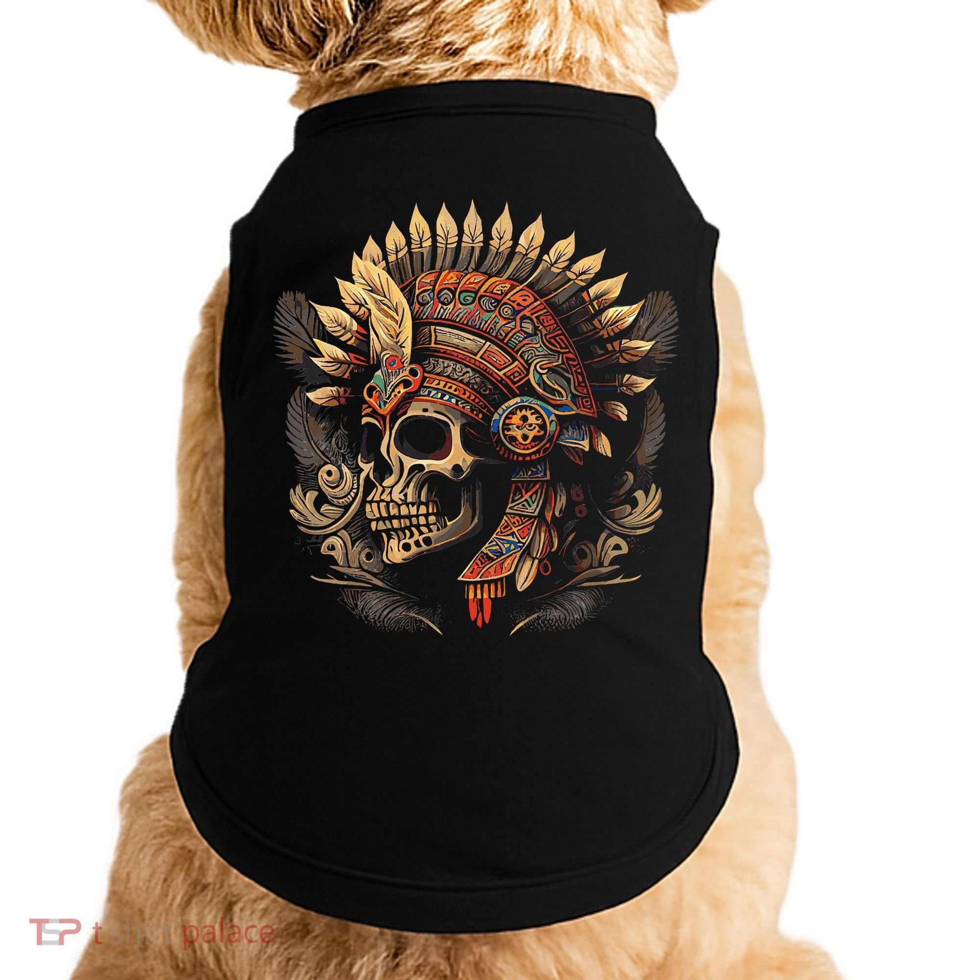 Mictlantecuhtli Aztec God Of Death Skull Doggie Tank