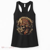 Mictlantecuhtli Aztec God Of Death Skull Women's Tank Top thumb 0