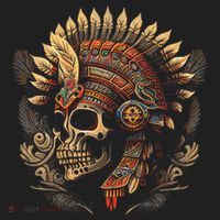 Mictlantecuhtli Aztec God Of Death Skull Hat thumb 2