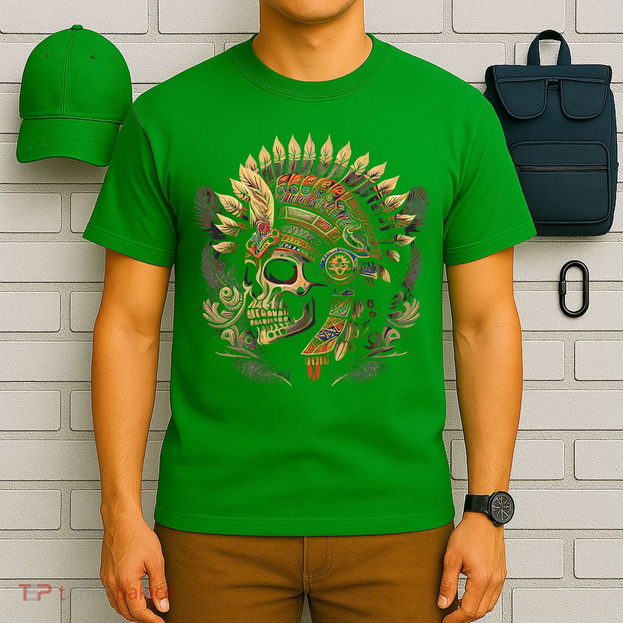 Mictlantecuhtli Aztec God Of Death Skull T-Shirt