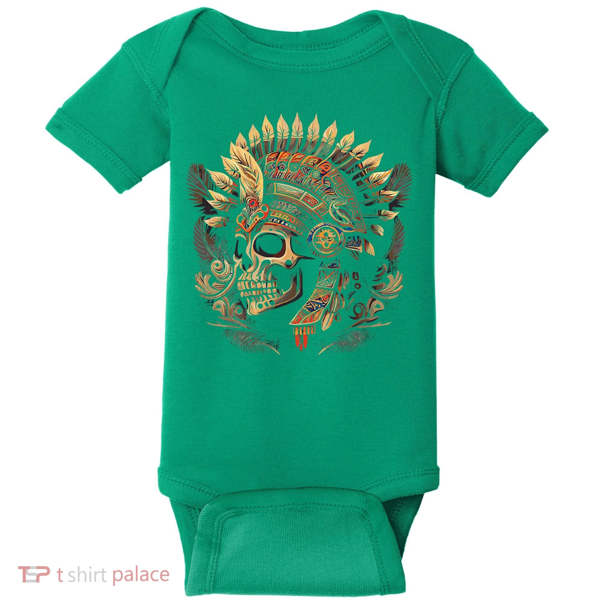 Mictlantecuhtli Aztec God Of Death Skull Baby Bodysuit
