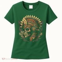 Mictlantecuhtli Aztec God Of Death Skull Women's T-Shirt thumb 0