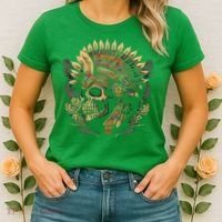 Mictlantecuhtli Aztec God Of Death Skull Women's T-Shirt thumb 2