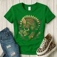 Mictlantecuhtli Aztec God Of Death Skull Women's T-Shirt thumb 3