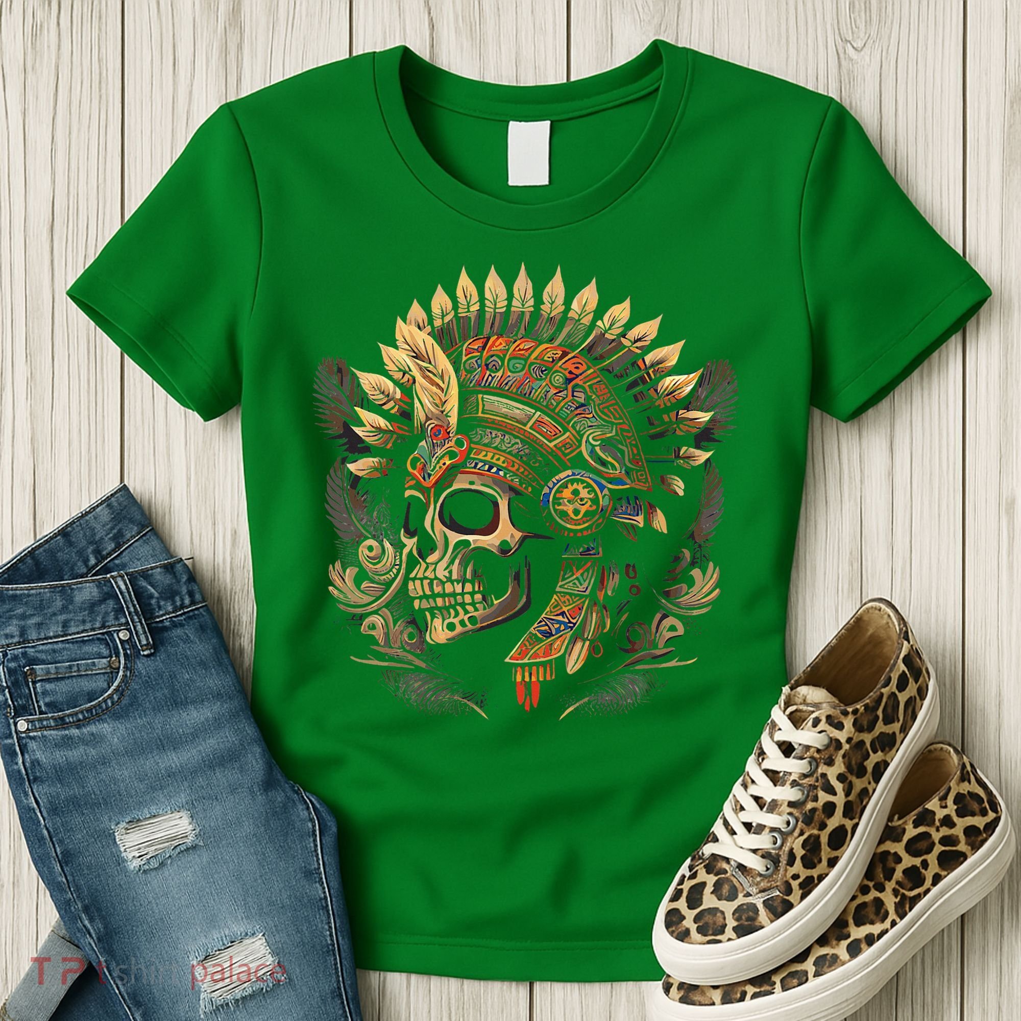 Mictlantecuhtli Aztec God Of Death Skull Women's T-Shirt