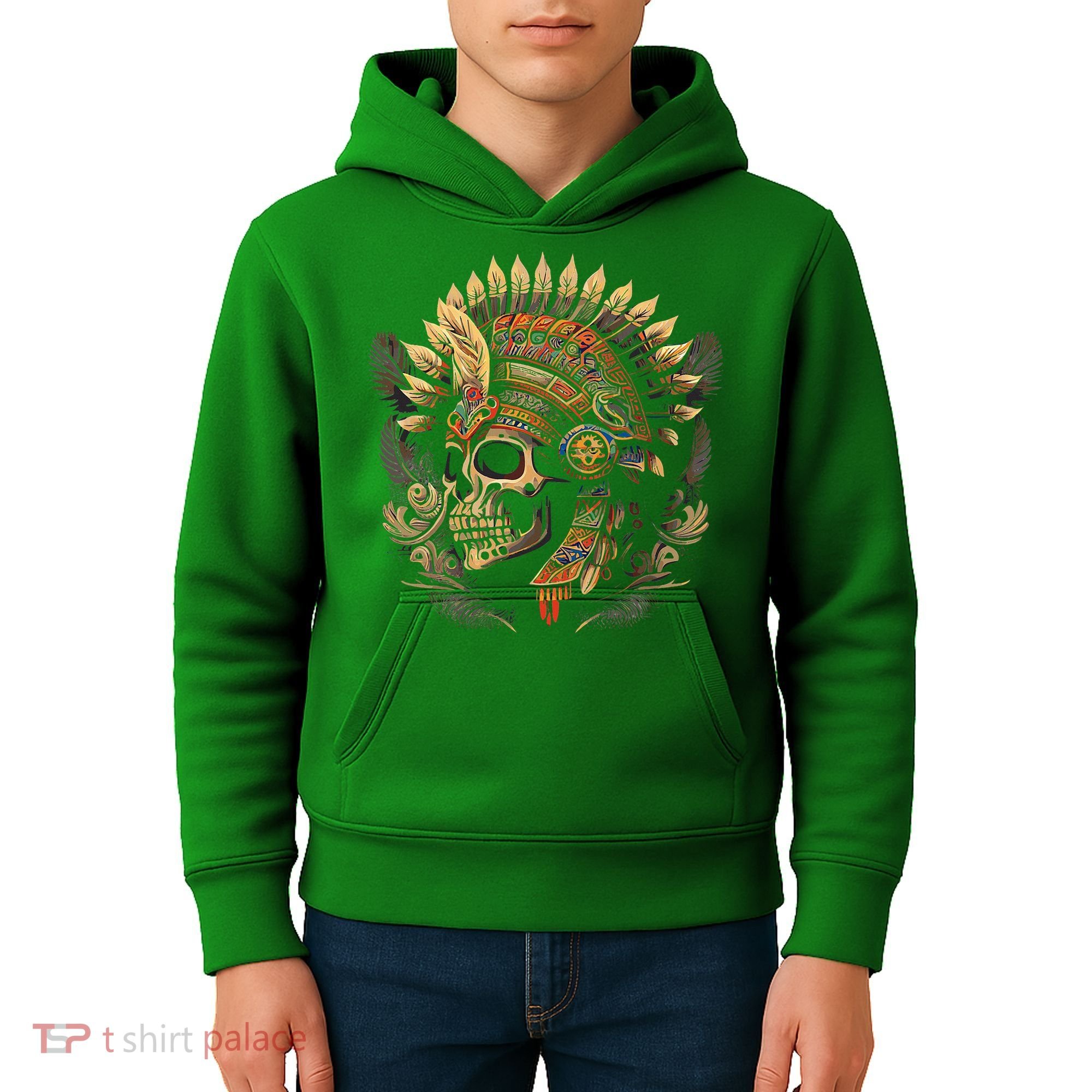 Mictlantecuhtli Aztec God Of Death Skull Kids Hoodie