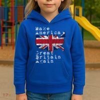 Make America Great Britain Again Funny Gift For Brits Gift Kids Hoodie thumb 3