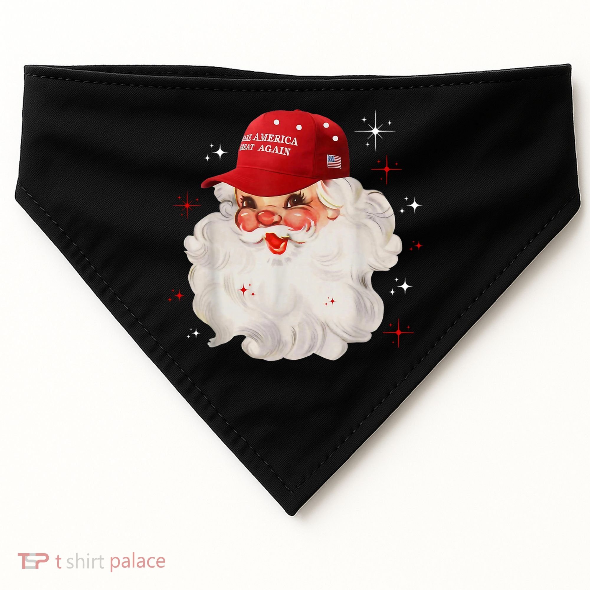 Make America Great Again Pro Trump Santa Christmas USA-Made Doggie Bandana