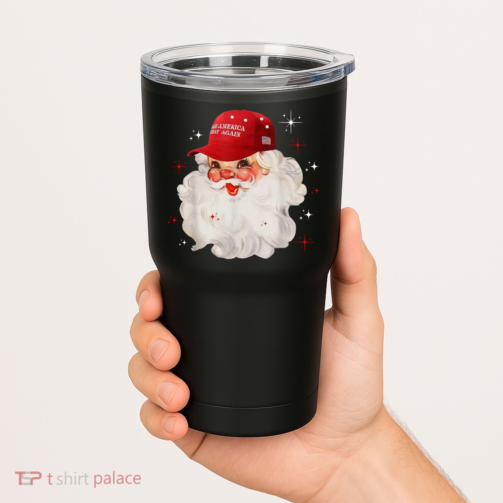 Make America Great Again Pro Trump Santa Christmas Tumbler