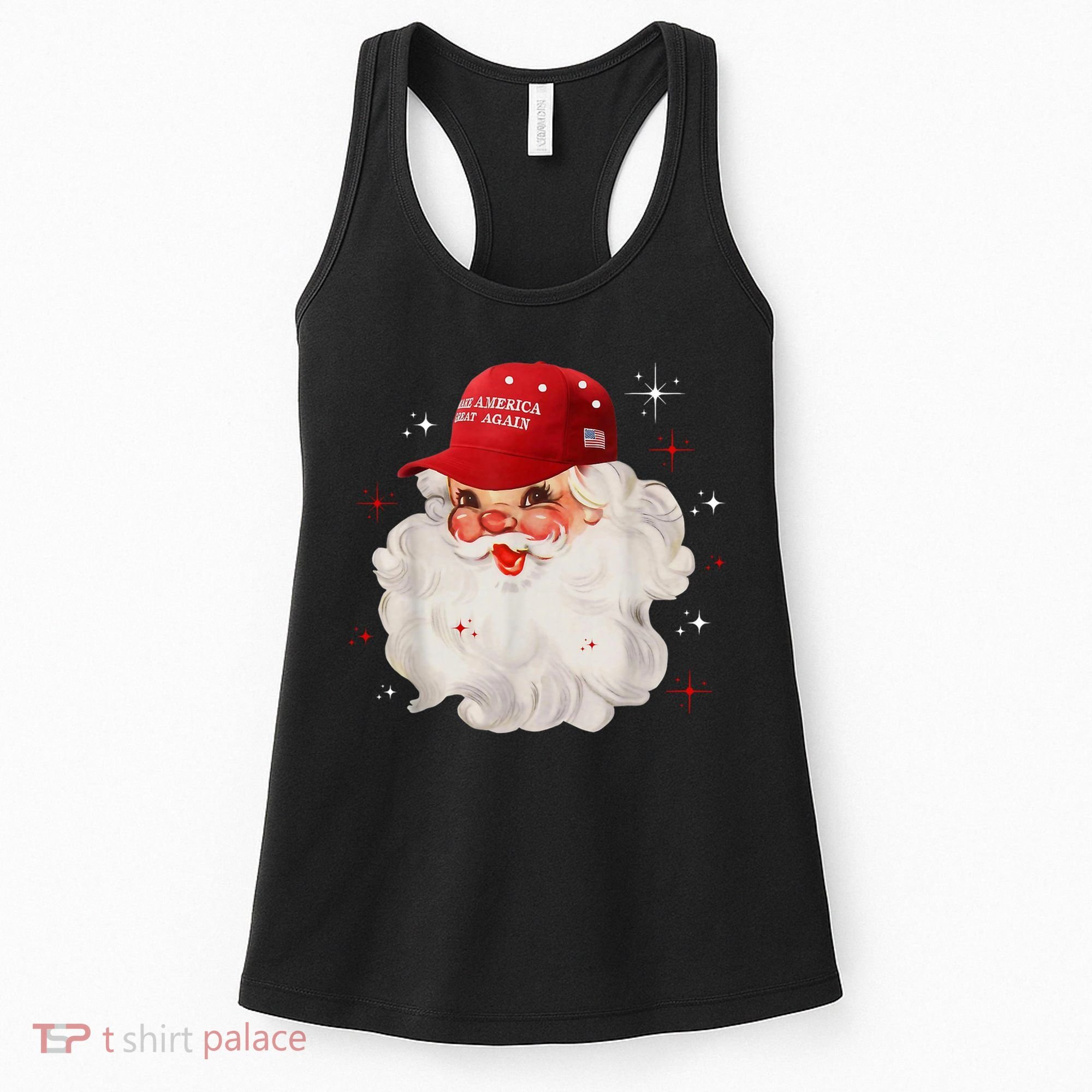 Make America Great Again Pro Trump Santa Christmas Women's Tank Top