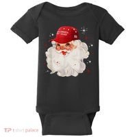 Make America Great Again Pro Trump Santa Christmas Baby Bodysuit thumb 0