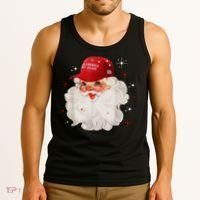Make America Great Again Pro Trump Santa Christmas Tank Top thumb 3