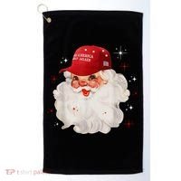 Make America Great Again Pro Trump Santa Christmas Golf Towel thumb 0