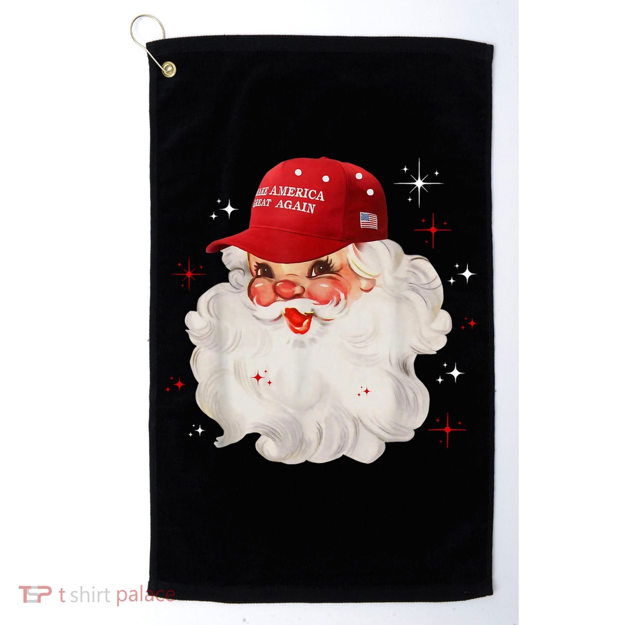 Make America Great Again Pro Trump Santa Christmas Golf Towel