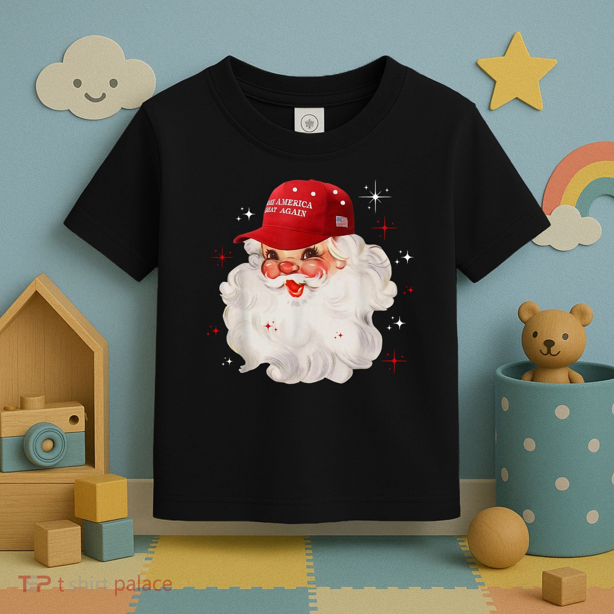 Make America Great Again Pro Trump Santa Christmas Toddler T-Shirt