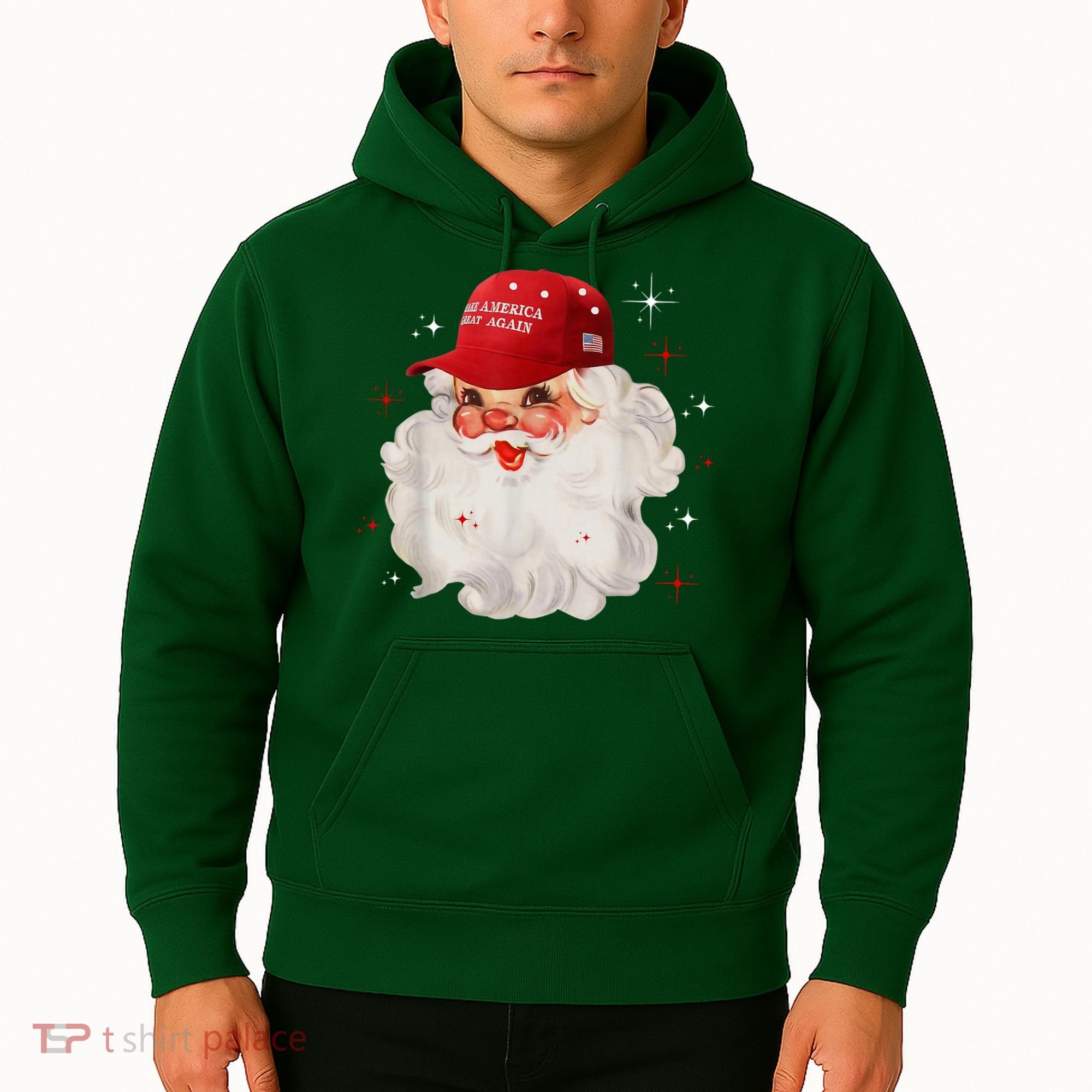 Make America Great Again Pro Trump Santa Christmas Hoodie