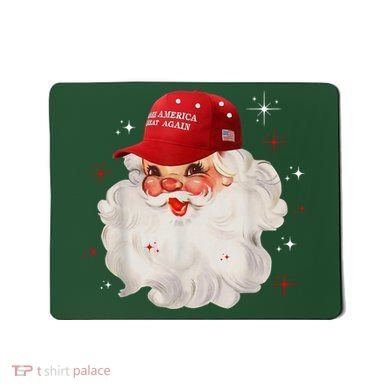 Make America Great Again Pro Trump Santa Christmas Mousepad