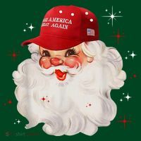 Make America Great Again Pro Trump Santa Christmas Mousepad thumb 1