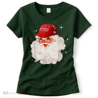 Make America Great Again Pro Trump Santa Christmas Women's T-Shirt