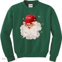 Make America Great Again Pro Trump Santa Christmas Kids Sweatshirt thumb 0