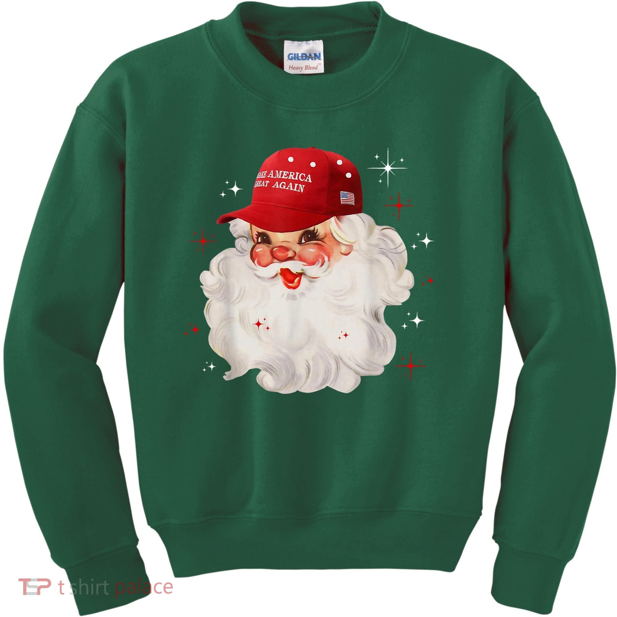 Make America Great Again Pro Trump Santa Christmas Kids Sweatshirt