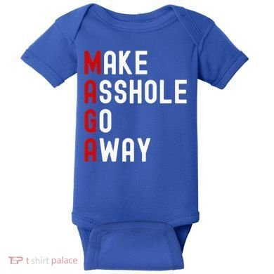 Make Asshole Go Away Baby Bodysuit