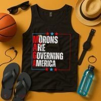 Morons Are Governing America Anti Trump Political Tank Top thumb 4