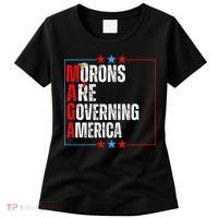 Morons Are Governing America Anti Trump Political Women's T-Shirt thumb 0