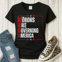 Morons Are Governing America Anti Trump Political Women's T-Shirt thumb 3