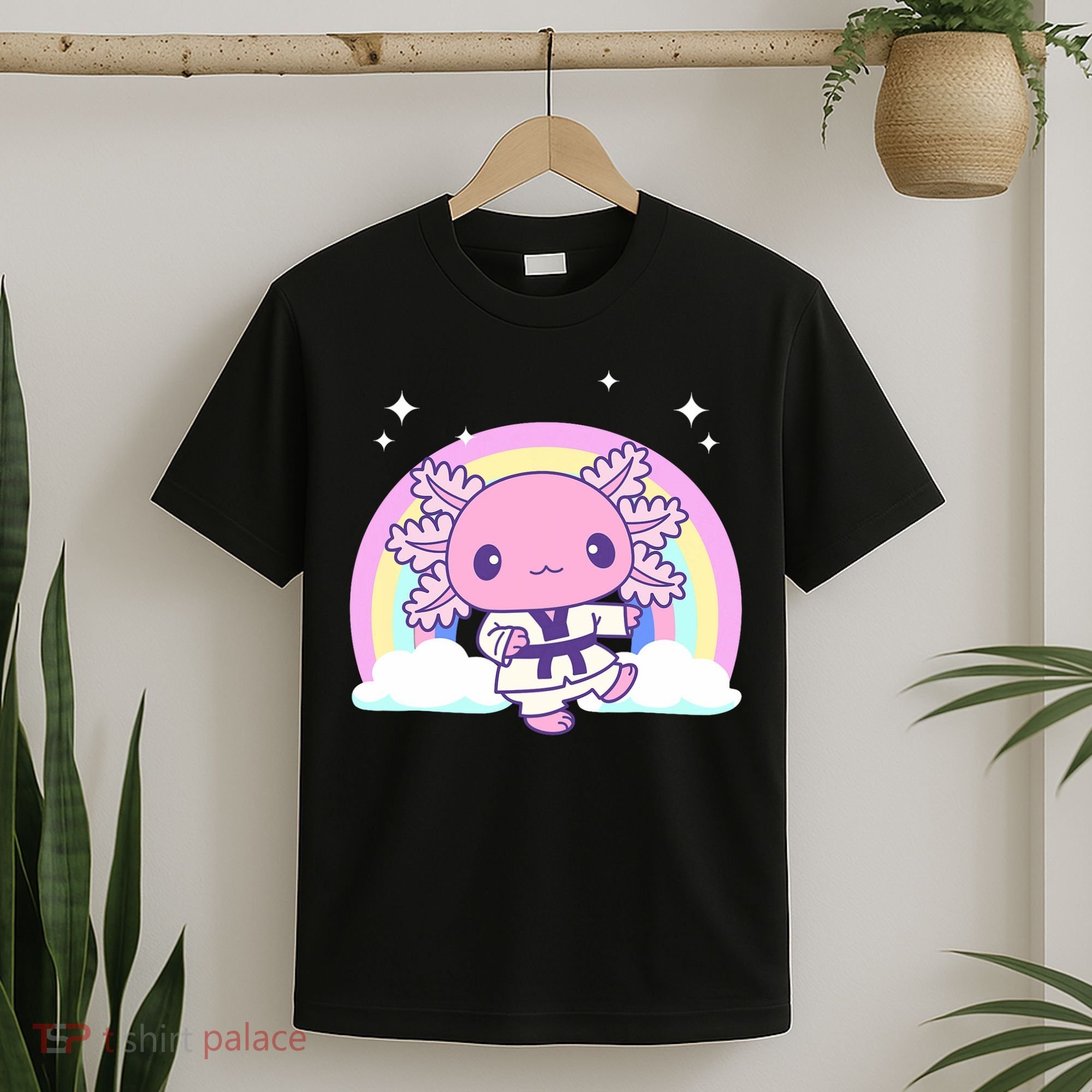 Martial Arts Girl Axolotl - Kawaii Karate, Jujutsu, Judo T-Shirt